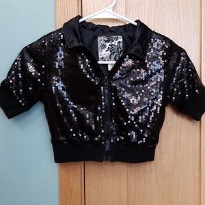 Cropped Sequin Jacket